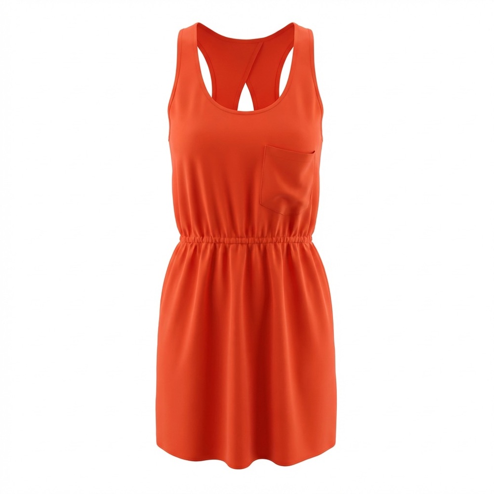 Wilfred Vibrant Orange Silk Racerback Dress Size S Minimalist Cocktail Summer